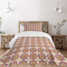 Mosaic Ornate Blossoms Bedspread Set