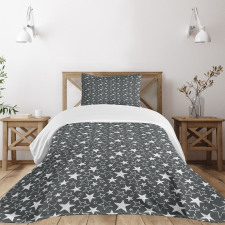 Greyscale Geometric Shapes Bedspread Set