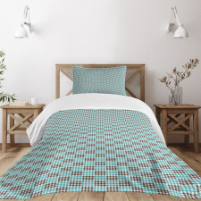 Bicolor Checkered Retro Bedspread Set