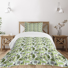 Tribal Doodle Lines Bedspread Set