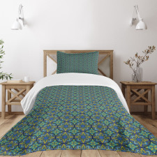 Mosaic Tiles Pattern Bedspread Set