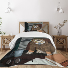 Detective Dog Bedspread Set