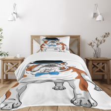 Hipster Dog Bedspread Set