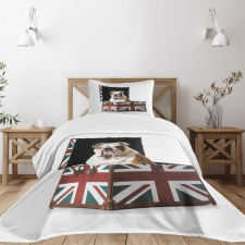 Patriotic Dog Bedspread Set