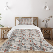 Blooming Spring Plants Bedspread Set