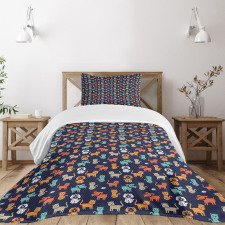 Cat Dog and Mouse Bedspread Set