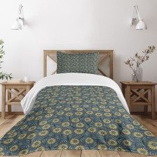 Fresh Green Foliage Leaves Bedspread Set