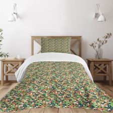 Silhouette Motif Abstract Bedspread Set