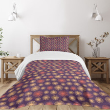 Pastel Colored Motifs Bedspread Set