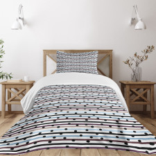 Hand Drawn Dots Lines Bedspread Set