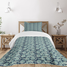 Oriental Folkore Flowers Bedspread Set