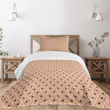 Pastel Rhombuses Lines Bedspread Set