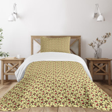 Doodle Style Latin Stars Bedspread Set