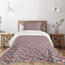 Retro Style Checkered Bedspread Set