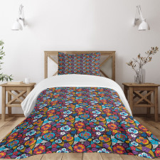 Aloha Style Scroll Bedspread Set