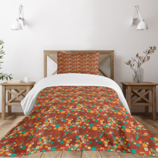 Colorful Abstract Motif Bedspread Set