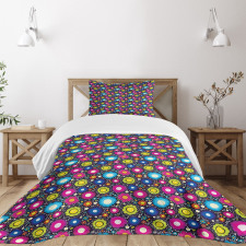 Doodle Flowers Kids Bedspread Set