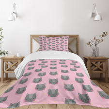 Greyscale Pet Portrait Bedspread Set