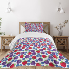 Wild Fruits Pattern Bedspread Set