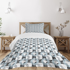 Grunge Sketchy Forms Bedspread Set