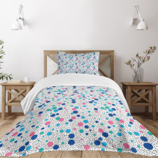 Dots Circles Girlish Bedspread Set