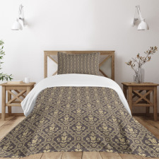 Victorian Damask Tulip Bedspread Set