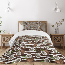 Exotic Coconut Jungle Bedspread Set