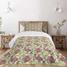 Watercolor Lily Bouquet Bedspread Set