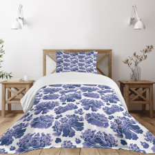 Chinese Lotus Bedspread Set