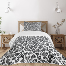 Romantic Hearts Pattern Bedspread Set