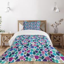 Colorful Raindrops Bedspread Set