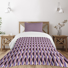 Vertical Wavy Lines Bedspread Set
