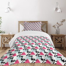 Shapes Scribble Lines Bedspread Set