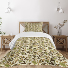 Abstract Leafy Branches Bedspread Set