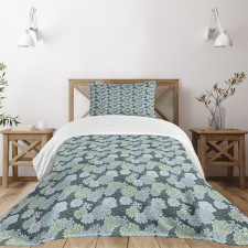 Green Cactus Flowers Bedspread Set