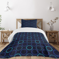 Scribble Art Circles Bedspread Set