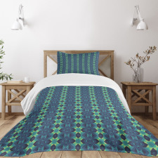Geometric Zigzag Bedspread Set