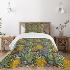 Whimsical Florist Doodle Bedspread Set