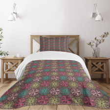 Bows Circles Retro Bedspread Set