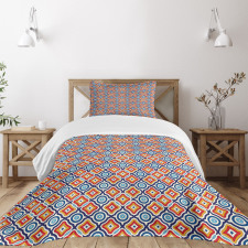 Oriental Geometric Motif Bedspread Set