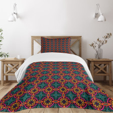 Tribal Foliage Leaves Bedspread Set