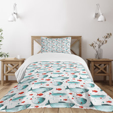 Subaquatic Animal Pattern Bedspread Set