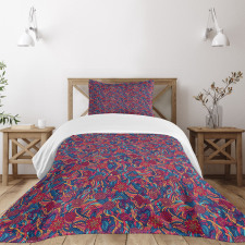 Blooms Swirled Stripes Bedspread Set