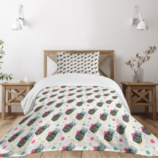 Sketch Style Fruits Bedspread Set