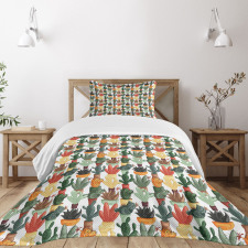 Mexican Succulent Plant Bedspread Set