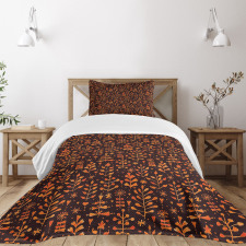 Autumn Season Leaves Bedspread Set