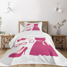 Pastel Colored Dress Bedspread Set