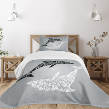 Monochrome Subaquatic Bedspread Set