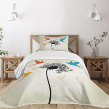 Fauna and Flora Pattern Bedspread Set