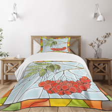 Rowan Branch Motif Bedspread Set